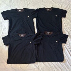 Carhartt Men’s Black Scrub Tops XL - Lot of 4